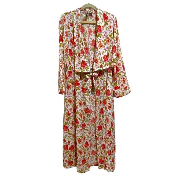 SOMETHING NAVY Maxi Cover-Up Wrap in Red Poppy Gina Floral Size M - Picture 2 of 13